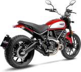 Terminale Di Scarico Senza Omologazione Suono Lv-10 Acciaio Full Nero Fondello Acciaio Nero - Leovince Compatibile Con Ducati Scrambler 800 Night Shift (2021-2022)
