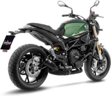 Terminale Di Scarico Con Omologazione Suono Lv-10 Acciaio Full Nero Fondello Acciaio Nero - Leovince Compatibile Con Benelli Leoncino 800 (2022-2024)