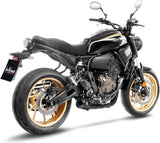 Impianto Di Scarico Completo Non Catalizzato E Senza Omologazione Suono Lv-10 Acciaio Full Nero Fondello Acciaio Nero - Leovince Compatibile Con Yamaha Xsr 700 (2021-2024)