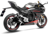 Terminale Di Scarico Senza Omologazione Suono Lv-10 Acciaio Nero Fondello Acciaio - Leovince Compatibile Con Cfmoto 450 Ss - Sr (2023-2024)