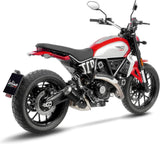 Terminale Di Scarico Con Omologazione Suono Lv-10 Acciaio Nero Fondello Acciaio - Leovince Compatibile Con Ducati Scrambler 800 Full Throttle (2025-2026)
