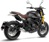 Terminale Di Scarico Senza Omologazione Suono Lv-10 Acciaio Fondello Acciaio - Leovince Compatibile Con Moto Morini Seiemmezzo Scr - Str - A2 (2023-2024)