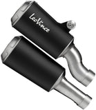 Dual Exhaust System With Sound Certification Lv-10 Steel Black Stainless Steel End Cap - Leovince Compatible With Triumph Speed Triple 1200 Rr - Rs - Rx (2025-2026)