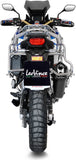 Terminale Di Scarico Con Omologazione Suono Lv-12 Acciaio Nero Fondello Carbonio - Leovince Compatibile Con Honda Crf 1100 L Africa Twin Dct (2020-2023)
