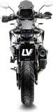 Terminale Di Scarico Senza Omologazione Suono Lv-12 R Acciaio Nero Fondello Carbonio - Leovince Compatibile Con Ktm 1050 Adventure (2015-2016)