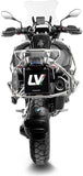 Terminale Di Scarico Con Omologazione Suono Lv-12 R Acciaio Nero Fondello Carbonio - Leovince Compatibile Con Bmw R 1200 Gs (2017-2018)