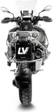Terminale Di Scarico Senza Omologazione Suono Lv-12 R Acciaio Fondello Carbonio - Leovince Compatibile Con Bmw R 1200 Gs Adventure (2017-2018)