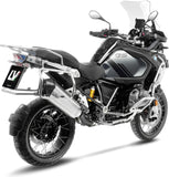 Terminale Di Scarico Con Omologazione Suono Lv-12 R Acciaio Fondello Carbonio - Leovince Compatibile Con Bmw R 1200 Gs Adventure (2013-2016)
