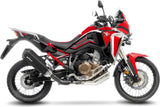 Terminale Di Scarico Con Omologazione Suono Lv-12 R Acciaio Nero Fondello Carbonio - Leovince Compatibile Con Honda Crf 1100 L Africa Twin Adventure Sports (2020-2023)