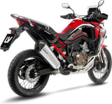 Exhaust Tip Without Sound Certification Lv-12 R Stainless Steel Carbon Fiber End Cap - Leovince Compatible With Honda Crf 1100 L Africa Twin (2020-2023)
