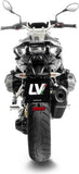 Terminale Di Scarico Con Omologazione Suono Lv-12 R Acciaio Nero Fondello Carbonio - Leovince Compatibile Con Bmw R 1250 - Rs (2019-2025)