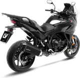 Terminale Di Scarico Senza Omologazione Suono Lv-12 R Acciaio Nero Fondello Carbonio - Leovince Compatibile Con Honda Nt 1100 (2025-2026)