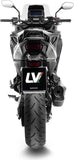 Terminale Di Scarico Senza Omologazione Suono Lv-12 R Acciaio Nero Fondello Carbonio - Leovince Compatibile Con Honda Nt 1100 (2025-2026)