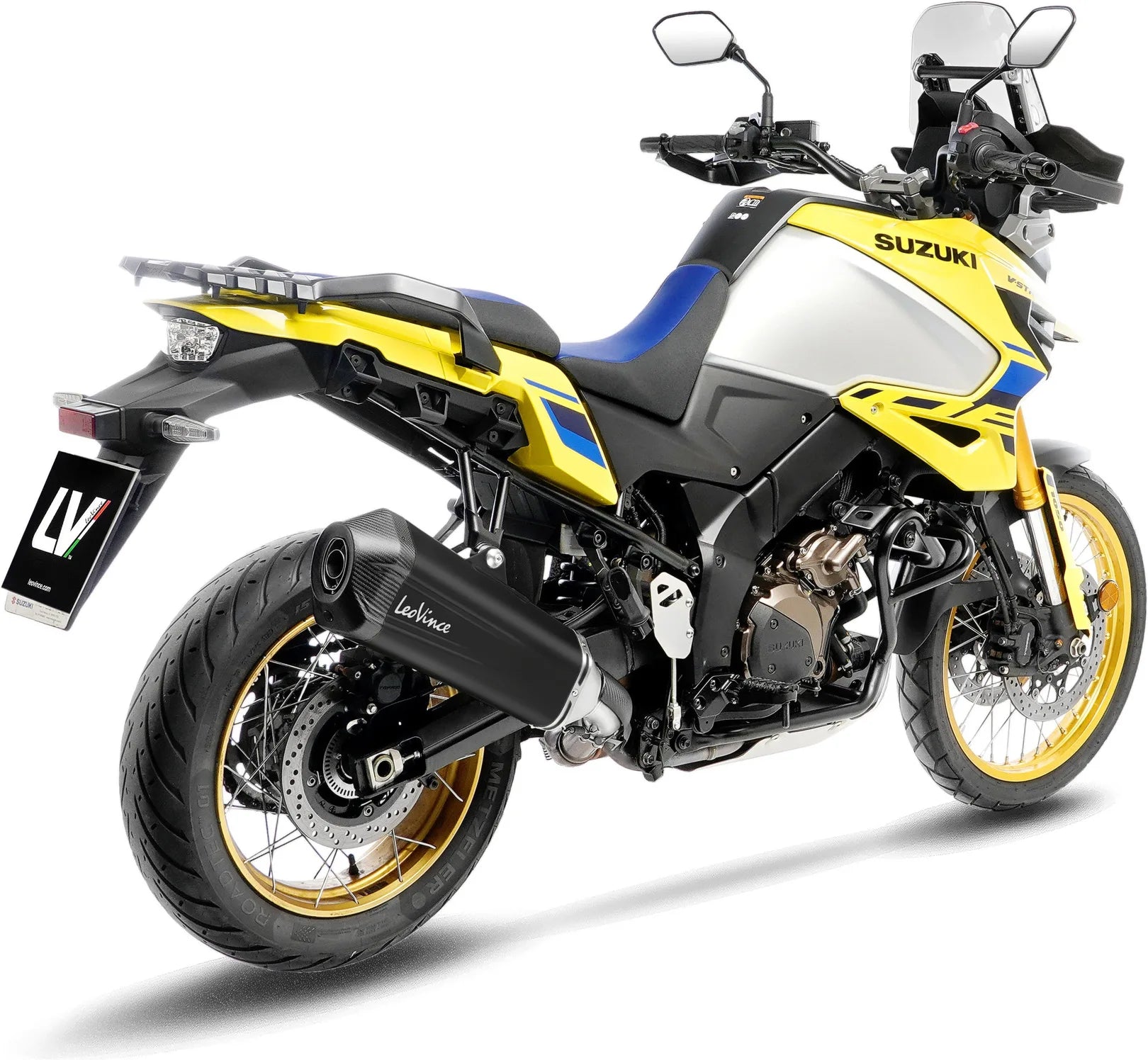 Terminale Di Scarico Senza Omologazione Suono Lv-12 R Acciaio Nero Fondello Carbonio - Leovince Compatibile Con Suzuki V-Strom 1050 Abs - Xt (2020-2024)