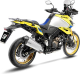 Terminale Di Scarico Senza Omologazione Suono Lv-12 R Acciaio Fondello Carbonio - Leovince Compatibile Con Suzuki V-Strom 1050 Abs - Xt (2020-2024)