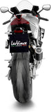 Exhaust Tip Without Sound Certification Lv Corsa S Steel Black Stainless Steel End Cap - Leovince Compatible With Aprilia Tuono V4 1100 Factory (2021-2024)