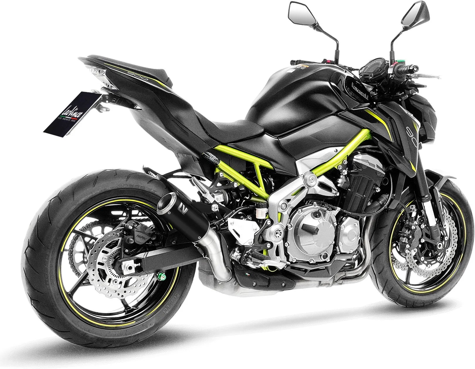 Terminale Di Scarico Senza Omologazione Suono Lv Corsa Acciaio Nero Fondello Acciaio - Leovince Compatibile Con Kawasaki Z 900 (2025-2026)