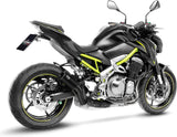 Terminale Di Scarico Con Omologazione Suono Lv Corsa S Acciaio Full Nero Fondello Acciaio Nero - Leovince Compatibile Con Kawasaki Z 900 (2017-2019)
