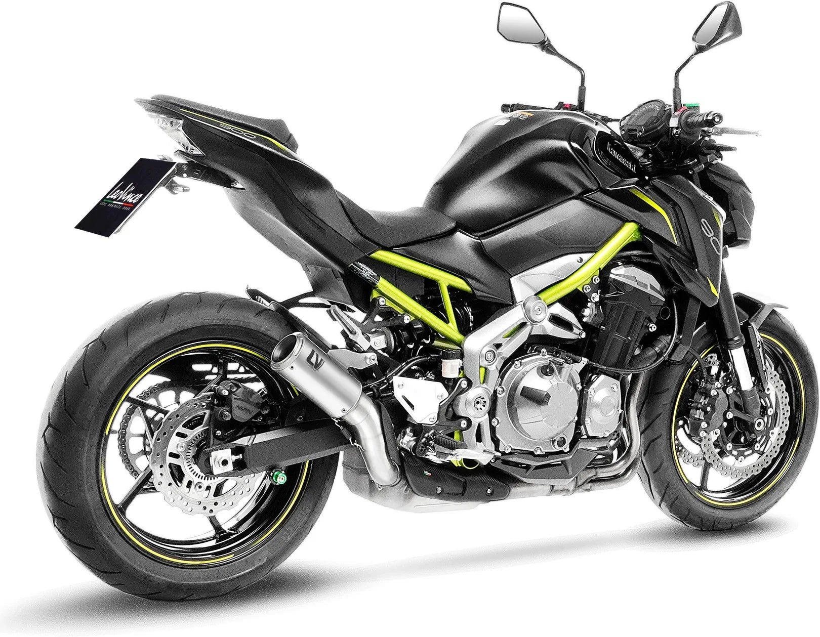 Terminale Di Scarico Senza Omologazione Suono Lv Corsa Titanio Fondello Acciaio - Leovince Compatibile Con Kawasaki Z 900 (2017-2019)