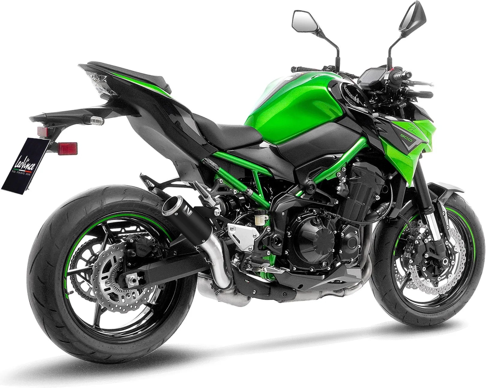 Terminale Di Scarico Senza Omologazione Suono Lv Corsa Acciaio Nero Fondello Acciaio - Leovince Compatibile Con Kawasaki Z 900 (2020-2024)