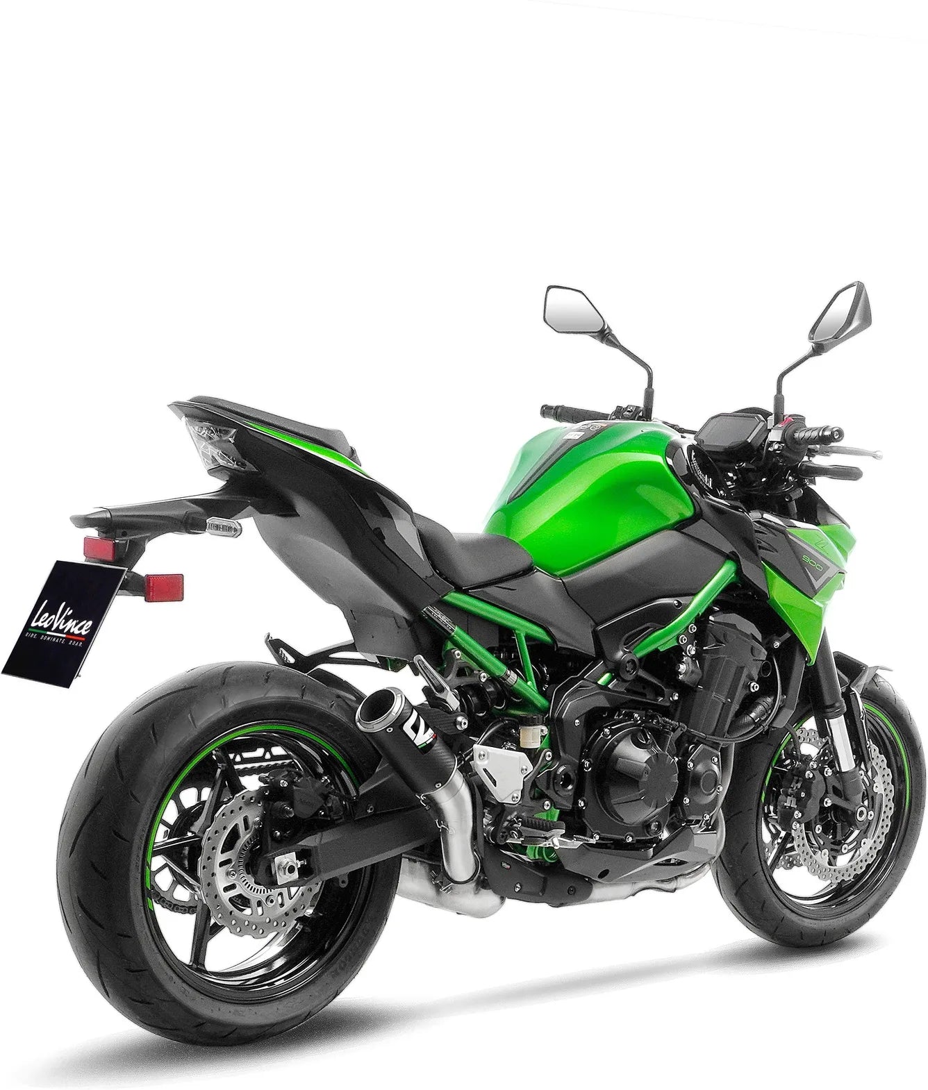 Terminale Di Scarico Senza Omologazione Suono Lv Corsa Carbonio Fondello Acciaio - Leovince Compatibile Con Kawasaki Z 900 (2020-2024)