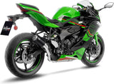 Terminale Di Scarico Senza Omologazione Suono Lv Corsa S Acciaio Nero Fondello Acciaio - Leovince Compatibile Con Kawasaki Zx 4R (2024-2026)