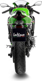 Terminale Di Scarico Senza Omologazione Suono Lv Corsa S Acciaio Nero Fondello Acciaio - Leovince Compatibile Con Kawasaki Zx 4Rr Ninja (2024-2026)