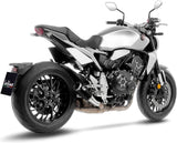 Terminale Di Scarico Senza Omologazione Suono Lv Corsa Acciaio Nero Fondello Acciaio - Leovince Compatibile Con Honda Cb 1000 R Neo Sports Café (2018-2024)