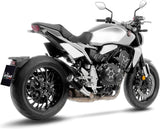 Terminale Di Scarico Con Omologazione Suono Lv Corsa S Acciaio Nero Fondello Acciaio - Leovince Compatibile Con Honda Cb 1000 R Neo Sports Café (2018-2024)