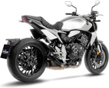 Terminale Di Scarico Con Omologazione Suono Lv Corsa S Acciaio Full Nero Fondello Acciaio Nero - Leovince Compatibile Con Honda Cb 1000 R Neo Sports Café (2018-2024)