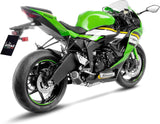 Terminale Di Scarico Senza Omologazione Suono Lv Corsa S Acciaio Nero Fondello Acciaio - Leovince Compatibile Con Kawasaki Zx 6R Ninja (2013-2016)