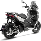 Impianto Di Scarico Completo Non Catalizzato E Senza Omologazione Suono Gp Corsa Evo Carbonio - Leovince Compatibile Con Aprilia Sr Gt 125 - Sport (2022-2024)