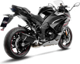 Exhaust Tip Without Sound Certification Lv-14 R Steel Black Carbon Fiber End Cap - Leovince Compatible With Kawasaki Ninja 1100 Sx Tourer (2025-2026)