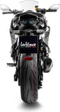 Terminale Di Scarico Senza Omologazione Suono Lv-14 R Acciaio Nero Fondello Carbonio - Leovince Compatibile Con Kawasaki Ninja 1000 Sx (2020-2024)