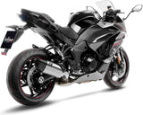 Exhaust Tip Without Sound Certification Lv-14 R Stainless Steel Carbon Fiber End Cap - Leovince Compatible With Kawasaki Ninja 1100 Sx Tourer (2020-2024)
