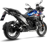 Terminale Di Scarico Con Omologazione Suono Lv-14 Acciaio Nero Fondello Carbonio - Leovince Compatibile Con Bmw R 1300 Gs (2023-2026)