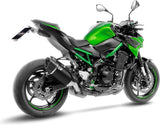 Terminale Di Scarico Con Omologazione Suono Lv-14 R Acciaio Nero Fondello Carbonio - Leovince Compatibile Con Kawasaki Z 900 (2017-2019)