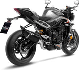 Impianto Di Scarico Completo Non Catalizzato E Senza Omologazione Suono Lv-14 R Acciaio Nero Fondello Carbonio - Leovince Compatibile Con Triumph Street Triple 765 A2 (2023-2024)