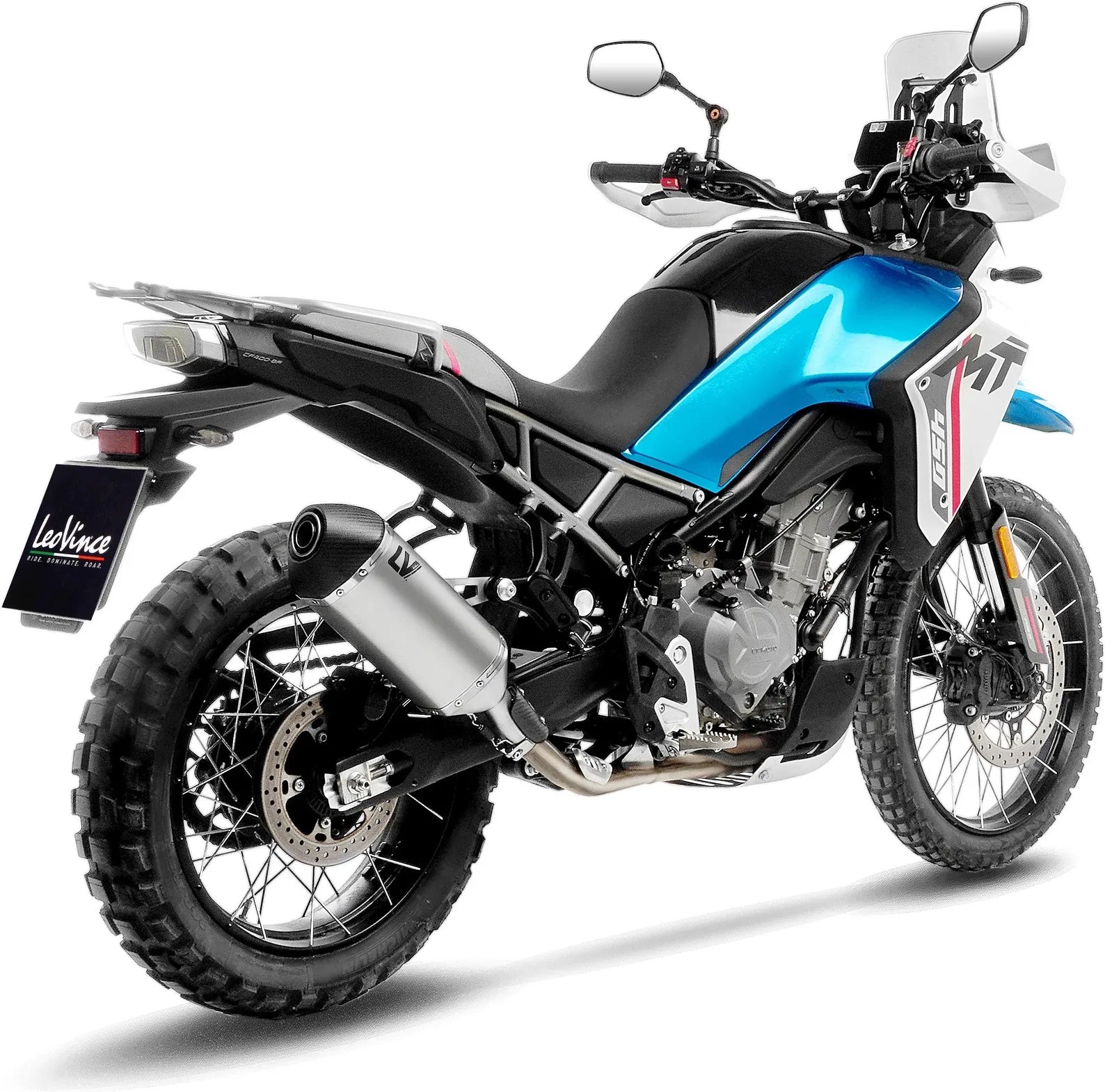 Terminale Di Scarico Senza Omologazione Suono Lv-14 Acciaio Fondello Carbonio - Leovince Compatibile Con Cfmoto 450 Mt (2024)