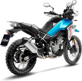 Terminale Di Scarico Con Omologazione Suono Lv-14 Acciaio Fondello Carbonio - Leovince Compatibile Con Cfmoto 450 Mt (2025-2026)