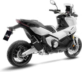 Terminale Di Scarico Con Omologazione Suono Lv-14 R Acciaio Nero Fondello Carbonio - Leovince Compatibile Con Honda Forza 750 (2021-2024)