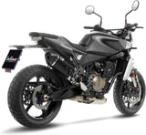 Terminale Di Scarico Con Omologazione Suono Lv-14 Acciaio Nero Fondello Carbonio - Leovince Compatibile Con Husqvarna Svartpilen 801 (2024-2026)