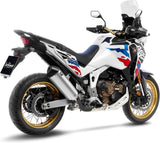 Terminale Di Scarico Senza Omologazione Suono Lv-14 Titanio Fondello Carbonio - Leovince Compatibile Con Honda Crf 1100 L Africa Twin Dct (2024-2026)