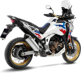 Terminale Di Scarico Con Omologazione Suono Lv-14 Acciaio Fondello Carbonio - Leovince Compatibile Con Honda Crf 1100 L Africa Twin Adventure Sports (2024-2026)