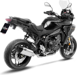 Impianto Di Scarico Completo Catalizzato E Con Omologazione Suono Lv-14 R Acciaio Fondello Carbonio - Leovince Compatibile Con Yamaha Tracer 9 (2021-2024)
