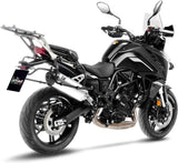 Terminale Di Scarico Senza Omologazione Suono Lv-14 Titanio Fondello Carbonio - Leovince Compatibile Con Benelli Trk 702 - X (2023-2024)
