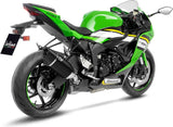 Terminale Di Scarico Con Omologazione Suono Lv-14 R Acciaio Nero Fondello Carbonio - Leovince Compatibile Con Kawasaki Zx 6R Ninja (2024-2026)