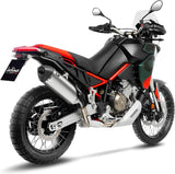 Terminale Di Scarico Con Omologazione Suono Lv-14 Acciaio Fondello Carbonio - Leovince Compatibile Con Aprilia Tuareg 660 (2022-2024)
