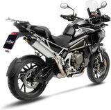 Terminale Di Scarico Senza Omologazione Suono Lv-14 Acciaio Fondello Carbonio - Leovince Compatibile Con Triumph Tiger 1200 Gt Rally (2022-2024)