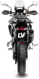 Exhaust Tip Without Sound Certification Lv-14 Steel Black Carbon Fiber End Cap - Leovince Compatible With Triumph Tiger 900 Gt Pro (2024-2026)